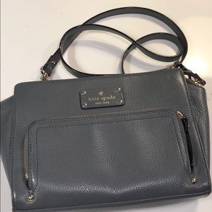 Grey Pebble Leather Kate Spade Crossbody